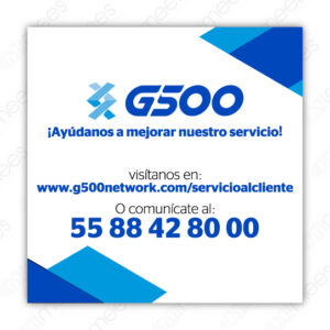G500-S-AMNS Señalamiento Ayúdanos a Mejorar Nuestro Servicio