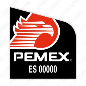 PMX-L-DISN12ES/PS Lona Distintivo PEMEX® C/Número Estación Nivel 1-2 Piso