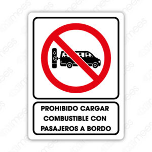 SES 040 Señalaiento Prohibido Cargar Combustible con Pasajeros a Bordo