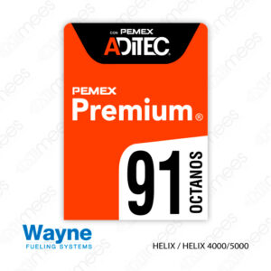 PMX-CL-WH-P91 Carátula Wayne Helix Pemex® Premium 91 Octanos