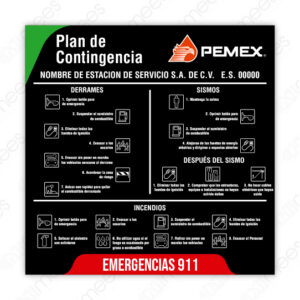 PMX-S-PC Señalamiento Plan de Contingencia Pemex®